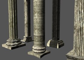 Columns Collection 3D Model