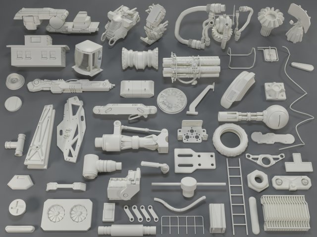 Kit bash54 pieces – collection-12 3D Model
