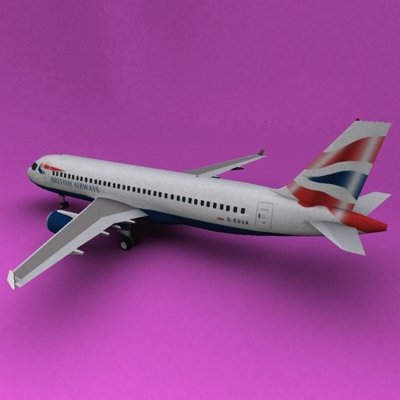 Airbus 320 British Airways 3D Model