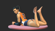 Popular Volleyball Girl – 3D print model 3D Model