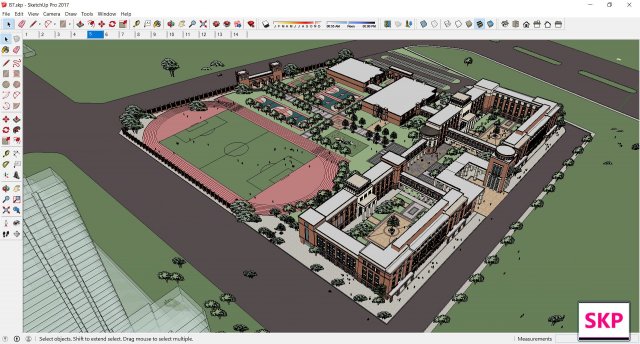 Sketchup College building B7 3D Model