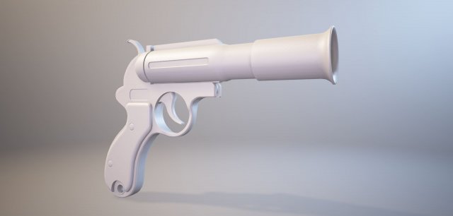 Weapon – pistol flare gun 3D Model