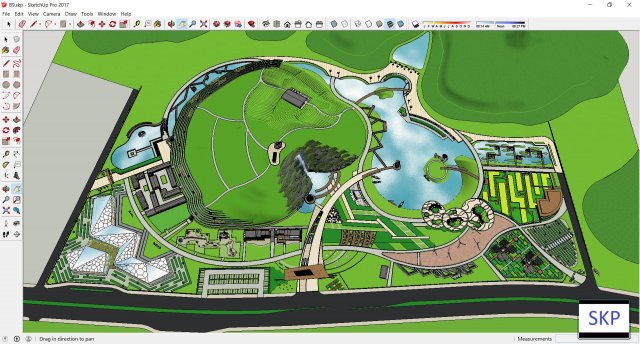 Sketchup Recreational complex B9 3D Model