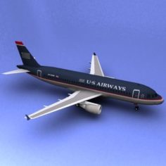 A-319 US Airways 3D Model