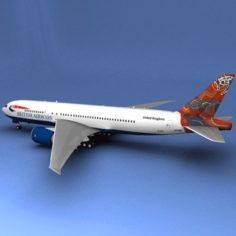 Boeing 777 British Airways Wunala dreaming 3D Model