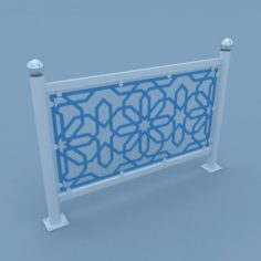 Traditional Moroccan Street Fence 3D Model