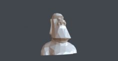 Low Poly Moai – 3D Print 3D Model