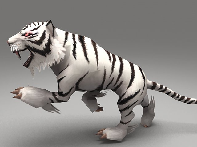 Cartoon Tiger - rig animated 3D Model 