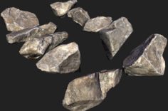 Real Rocks lowpoly 3D Model