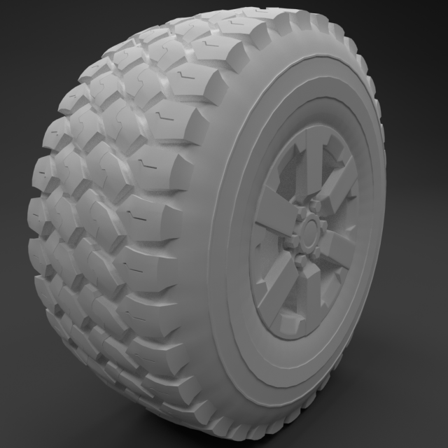 Wheel Troller High Poly 3DModel 3D Model