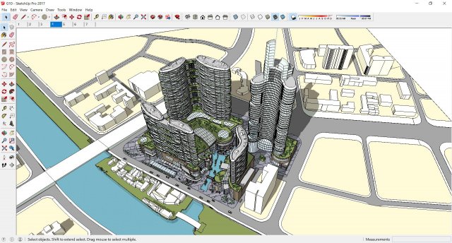 Sketchup hotel complex G10 3D Model