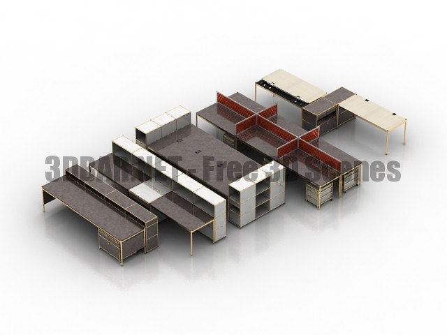 USM Modular Furniture part 03 Tables 3D Collection