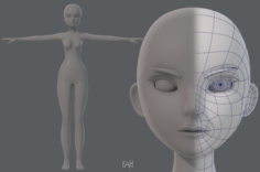 Base mesh woman 11 3D Model