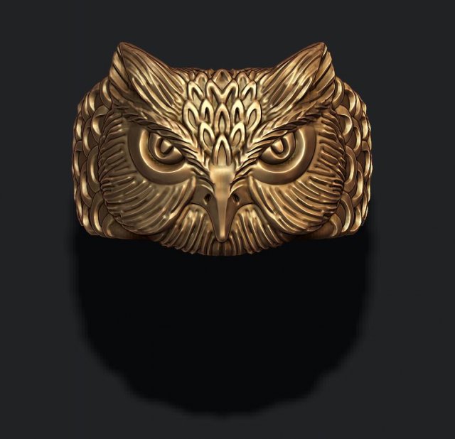 Owl ring 3D Model