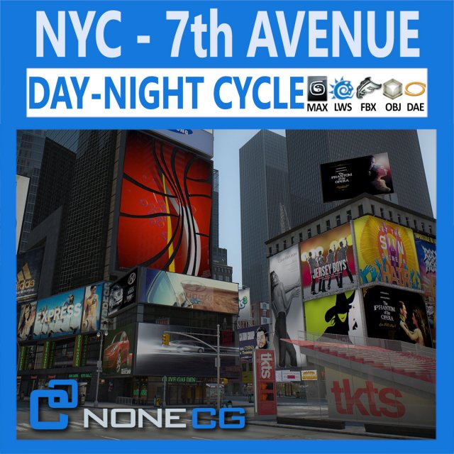 New York City 7th Avenue 3D Model