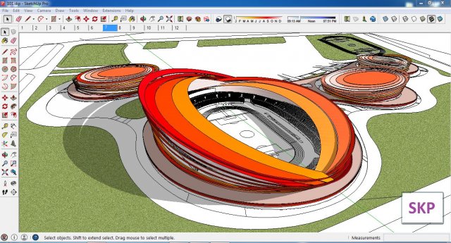Sketchup Sport complex 101 3D Model