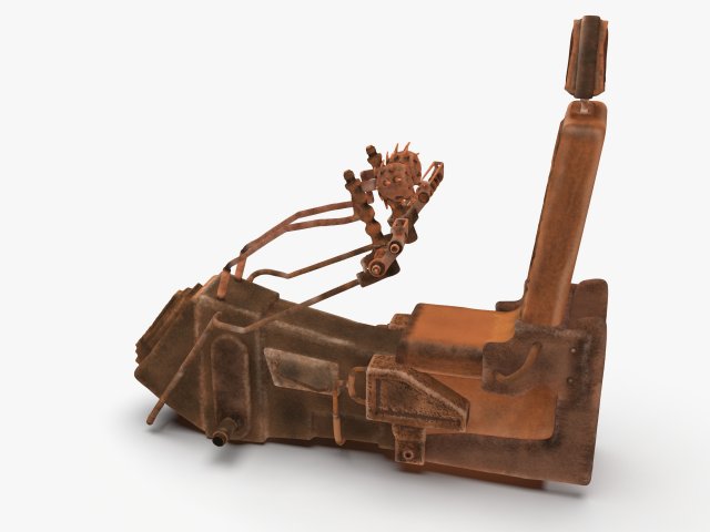 Sci-fi game cockpit seat 3D Model