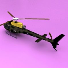 AS-350 Defence Helicopter Flying School of RAF 3D Model