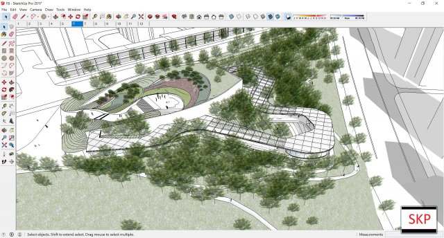 Sketchup Cultural center F8 3D Model