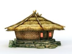 Traditional Grass Hut 3D Model