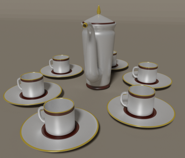 Coffee pot for six people Free 3D Model