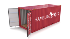 20ft Shipping Container Hamburg Sud 3D Model