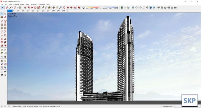 Sketchup office building J5 3D Model