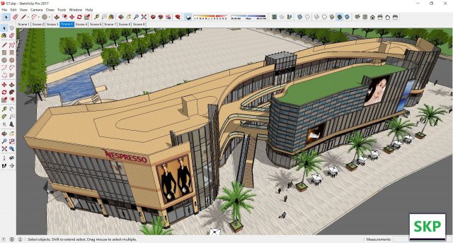 Sketchup Shopping mall E7 3D Model
