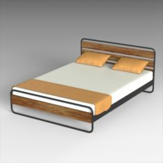 Barba Platform Bed 3D Model