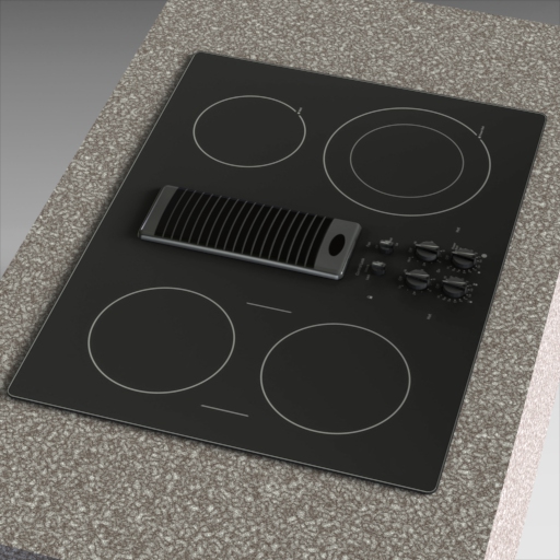GE Profile Electric Cooktop 3D Model