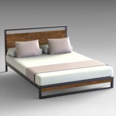 Denise Platform Bed 3D Model