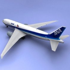 Boeing 777 Ana Airliner 3D Model
