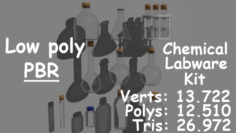 Low poly PBR Labware kit 3D Model