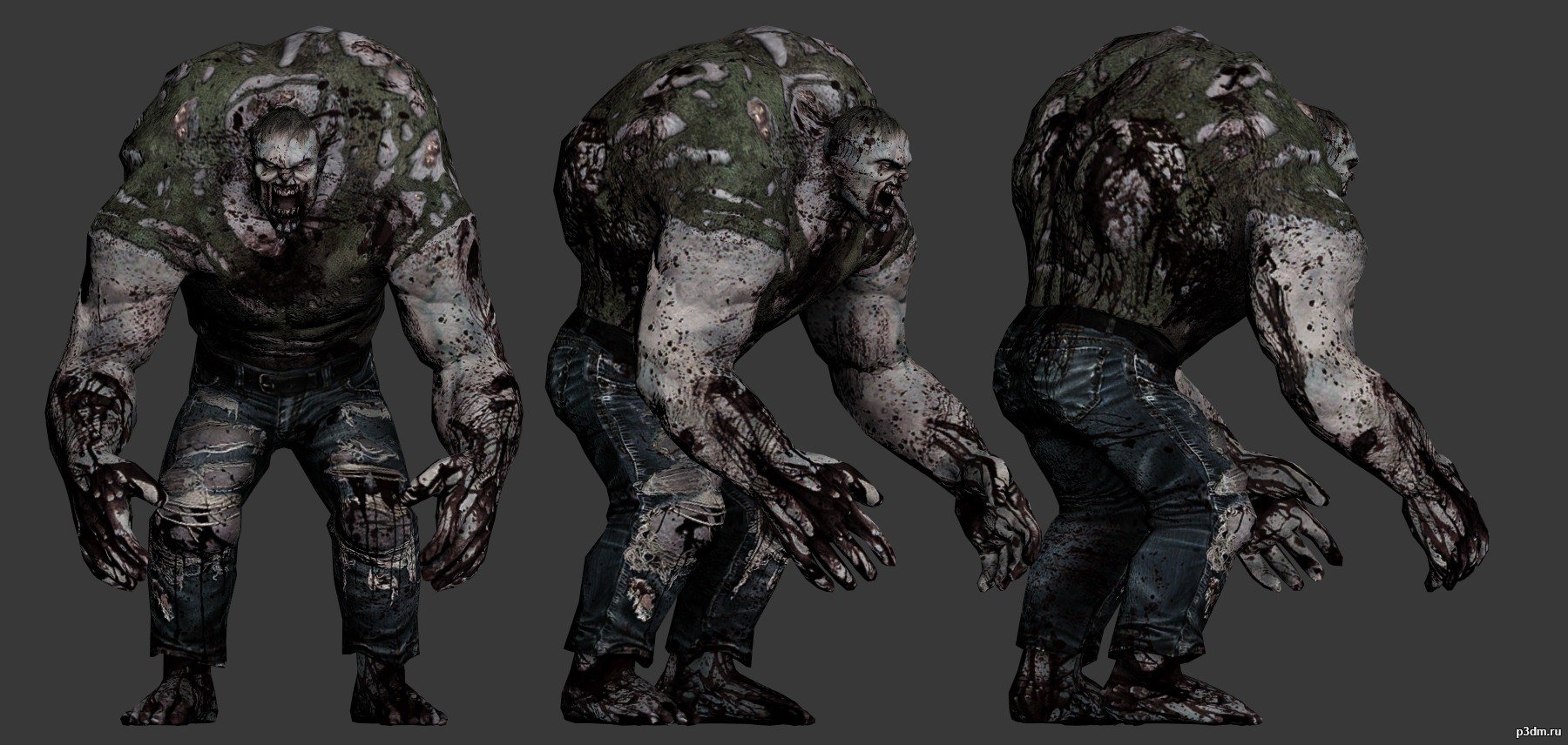 Zombie tanker 3D Model