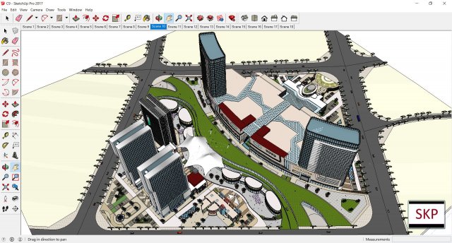 Sketchup shopping mall C9 3D Model