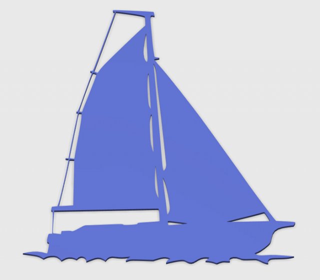 SAILING BOAT FOR WALL DECORATION5 3D Model