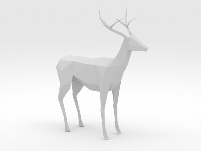 Deer Low Poly – A42 3D Model