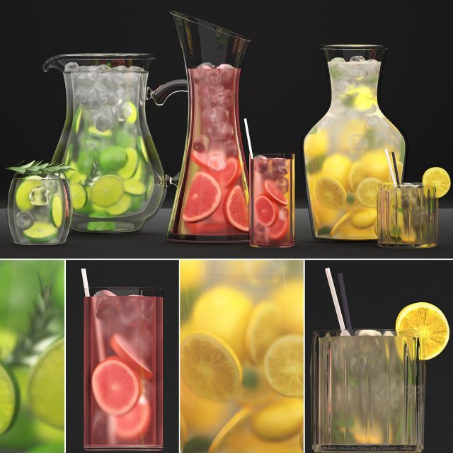 Beverages Collection 3D Model