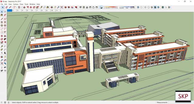 Sketchup College building B5 3D Model