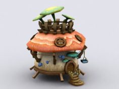 Mushroom Fairy House 3D Model