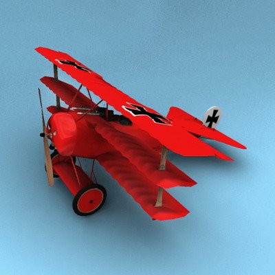 Fokker DR1 Triplane Red Baron 3D Model