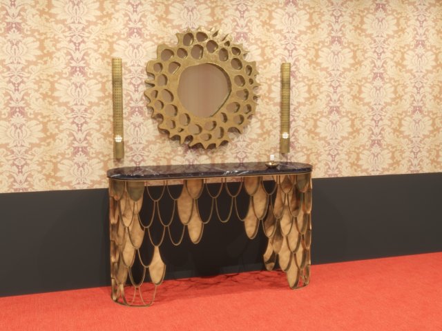 Clasic table with miror consull 3D Model
