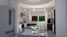 Interior Kitchen Scene 3D Model