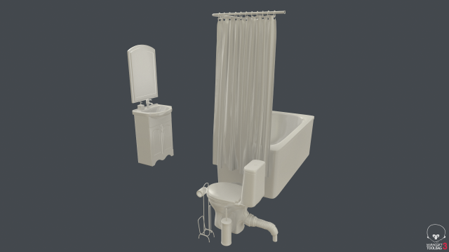 Bathroom furniture and stuff 3D Model