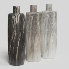 Ceramic Vase Assorted 3 Multi 3D Model