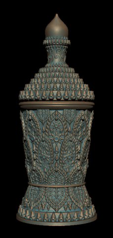 The Cup Thai Pattern – 3D Print Model 3D Model