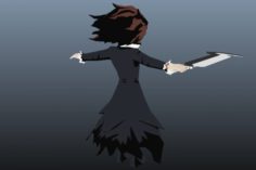 Zangetsu Bleach 3D Anime Character 3D Model