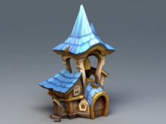 Cartoon Medieval House 3D Model