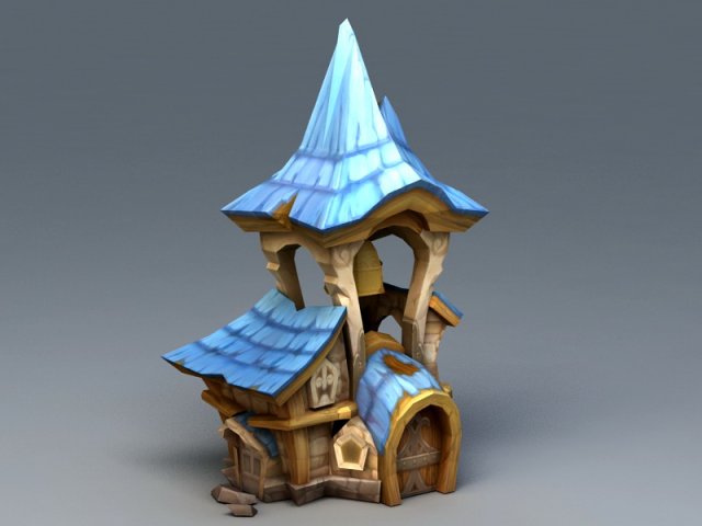 Cartoon Medieval House 3D Model 