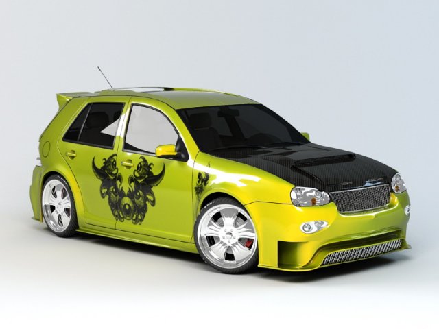 Graffiti Car 3D Model